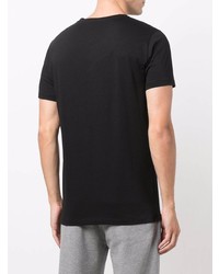 T-shirt à col rond imprimé noir Emporio Armani