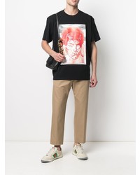 T-shirt à col rond imprimé noir JW Anderson