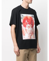 T-shirt à col rond imprimé noir JW Anderson