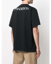 T-shirt à col rond imprimé noir JW Anderson