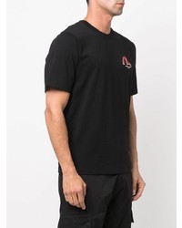 T-shirt à col rond imprimé noir Evisu