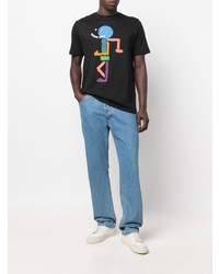 T-shirt à col rond imprimé noir PS Paul Smith