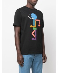 T-shirt à col rond imprimé noir PS Paul Smith