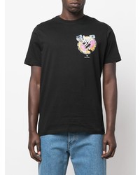 T-shirt à col rond imprimé noir PS Paul Smith