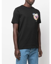 T-shirt à col rond imprimé noir PS Paul Smith