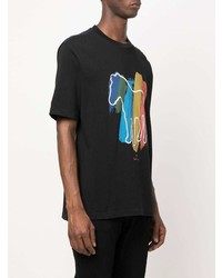 T-shirt à col rond imprimé noir PS Paul Smith