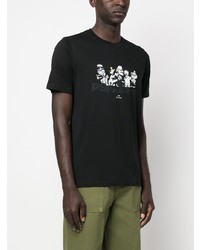 T-shirt à col rond imprimé noir PS Paul Smith