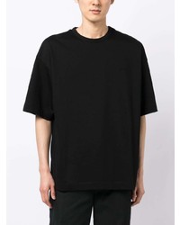T-shirt à col rond imprimé noir Juun.J