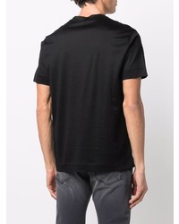 T-shirt à col rond imprimé noir Emporio Armani