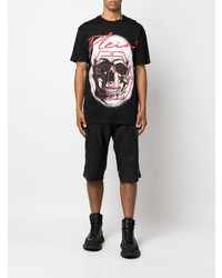 T-shirt à col rond imprimé noir Philipp Plein