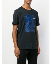 T-shirt à col rond imprimé noir Michael Kors