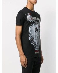 T-shirt à col rond imprimé noir Philipp Plein