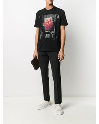 T-shirt à col rond imprimé noir Etro