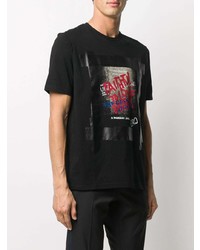 T-shirt à col rond imprimé noir Etro