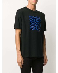 T-shirt à col rond imprimé noir Marcelo Burlon County of Milan