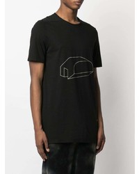 T-shirt à col rond imprimé noir Rick Owens DRKSHDW