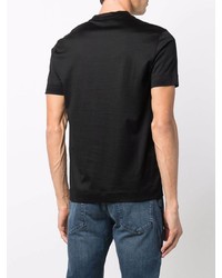 T-shirt à col rond imprimé noir Emporio Armani