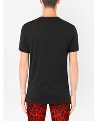 T-shirt à col rond imprimé noir Dolce & Gabbana