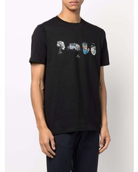 T-shirt à col rond imprimé noir PS Paul Smith