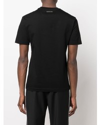 T-shirt à col rond imprimé noir Les Hommes