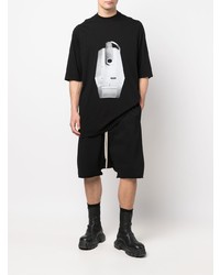 T-shirt à col rond imprimé noir Rick Owens