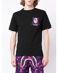 T-shirt à col rond imprimé noir BAPE BLACK *A BATHING APE®