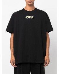 T-shirt à col rond imprimé noir Off-White