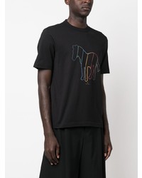 T-shirt à col rond imprimé noir PS Paul Smith