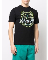 T-shirt à col rond imprimé noir Kenzo