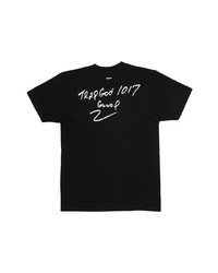 T-shirt à col rond imprimé noir Supreme