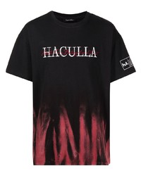 T-shirt à col rond imprimé noir Haculla