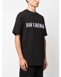 T-shirt à col rond imprimé noir Han Kjobenhavn