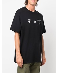 T-shirt à col rond imprimé noir Off-White