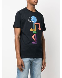 T-shirt à col rond imprimé noir PS Paul Smith