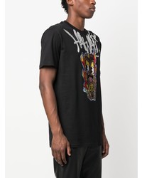 T-shirt à col rond imprimé noir Philipp Plein