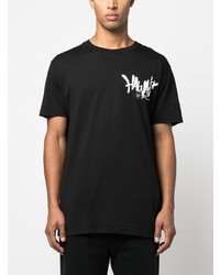 T-shirt à col rond imprimé noir Philipp Plein