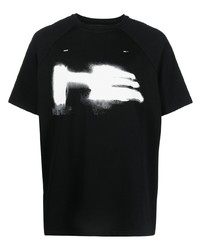 T-shirt à col rond imprimé noir Heliot Emil