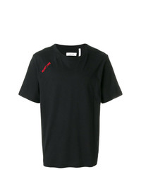 T-shirt à col rond imprimé noir Helmut Lang