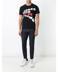 T-shirt à col rond imprimé noir The Beatles X Comme Des Garçons