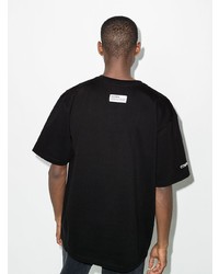 T-shirt à col rond imprimé noir Heron Preston