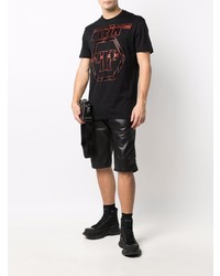 T-shirt à col rond imprimé noir Philipp Plein