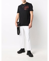 T-shirt à col rond imprimé noir Philipp Plein