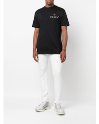 T-shirt à col rond imprimé noir Philipp Plein