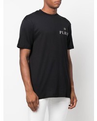 T-shirt à col rond imprimé noir Philipp Plein