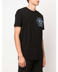 T-shirt à col rond imprimé noir Philipp Plein