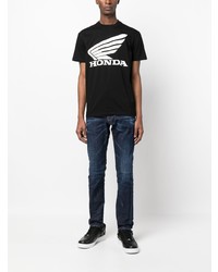 T-shirt à col rond imprimé noir DSQUARED2