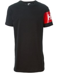 T-shirt à col rond imprimé noir Hood by Air