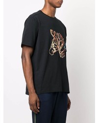 T-shirt à col rond imprimé noir PS Paul Smith