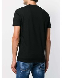 T-shirt à col rond imprimé noir DSQUARED2