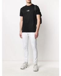 T-shirt à col rond imprimé noir DSQUARED2